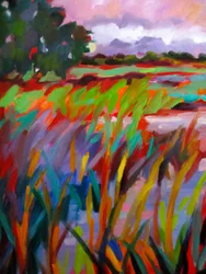 Vibrant Marsh Sunset