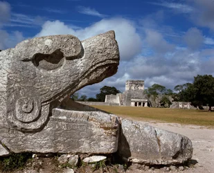 Sculpture and Temple of the Jaguars, 750-1200