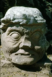 Stone Sculpture of an Old Man
