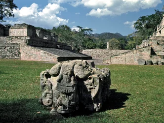 The ballcourt and altar M, 378 AD