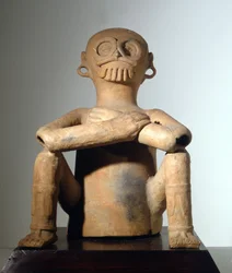 Art of the Gulf Coast (Maya). God of rain in terracotta (250 - 550)