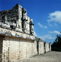 Detail of the rear facade of the Palace of the Masks (detail)