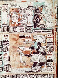 The Madrid codex or codex tro-cortesianus, deals with horoscope and astrological tables, reports in Spain by Hernan Cortes (1485-1547). Painted miniatures