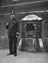 The London Stone in the wall of St Swithins, Cannon Street, London, 1926-1927