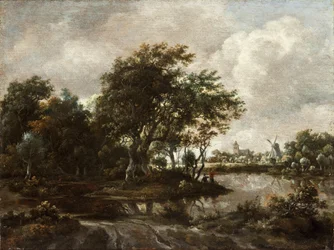 Landscape with Anglers and a Distant Town