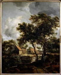 The water mill, 17th century, Sun. 0.8 x 0.66 m, Paris, Musée du Louvre