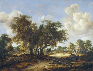 Wooded Landscape with Cottages, 1665