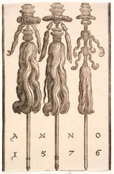 Three Oxtails Mounted as Standards