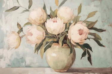 Blushing Peonies Still Life