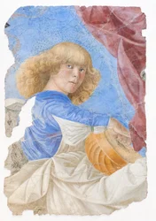 Music making angels, around 1480