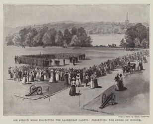 Sir Evelyn Wood Inspecting the Sandhurst Cadets, Presenting the Sword of Honour