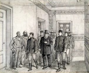 The Boer President Kruger leaving the Chamber of Deputies in Pretoria