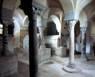 Merovingian Art: View of the Crypt of the Abbey of Jouarre