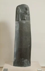 Code of Hammurabi: the God Shamash Dictating His Laws to Hammurabi, King of Babylon, found at Susa, Iran