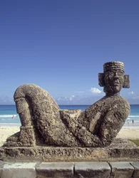 A copy of the statue of Chac-Mool from Chichén Itzá, Yucatán, c.987-1185 BC