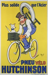 Poster Advertising Hutchinson Bicycle Tyres