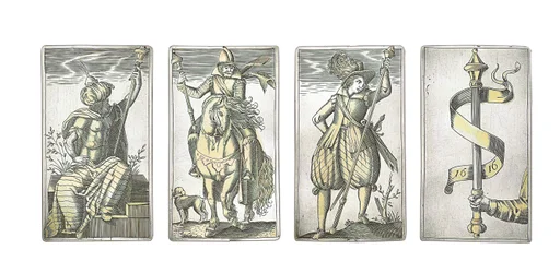 Detail (of an Extremely Rare Set of 52 Playing Cards Engraved in the Four Italian Suits, Augsburg)