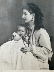 Queen Margaret of Savoy with Her Son Victor Emmanuel