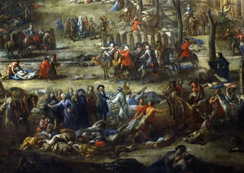 View of the Cours Belsunce, Marseilles, During the Plague of 1720 (detail)