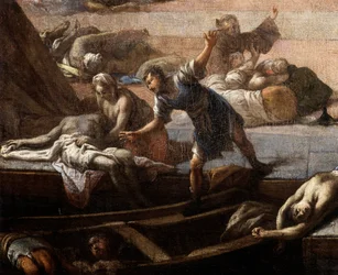 View of the Town Hall of Marseille during the plague of 1720