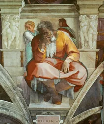Prophets and Sibyls: Jeremiah, Sistine Chapel ceiling in the Vatican, 1508-1512