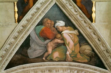 The Ancestors of Christ: Ozias Sistine Chapel ceiling in the Vatican