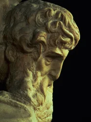 The Genius of Victory, detail of an unfinished head, 1527-28