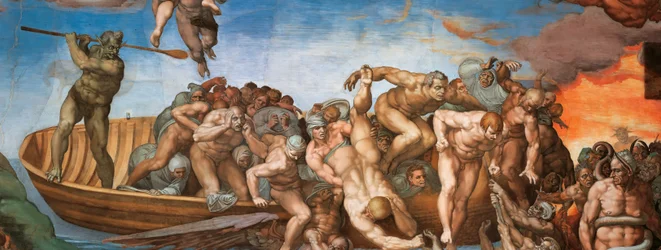 The Last Judgment Fresco of the Sistine Chapel in the Vatican, 1536-1541.