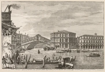 Views of Venice: The Bridge and Market of Rialto