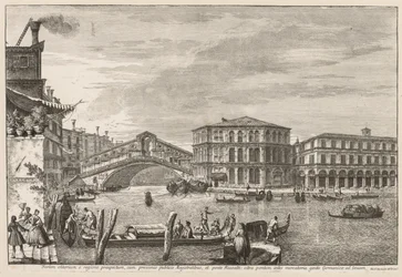 Views of Venice: The Bridge and Market of Rialto