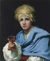 Boy in a Turban Holding a Nosegay