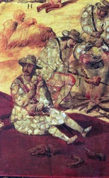 Starving conquistadors eat dog meat