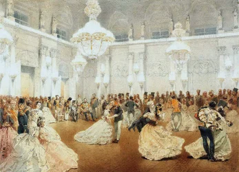 Ball in the Concert Hall of the Winter Palace during the Official Visit of Nasir al-Din Shah in May
