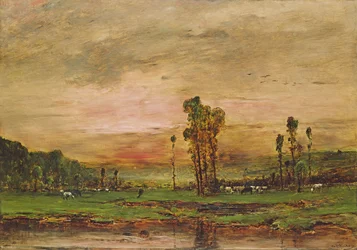 Evening Landscape with a Herd of Cattle near Jouy-en-Josas, 1881