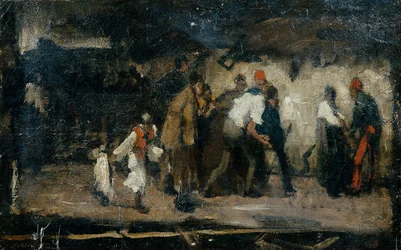 Hungarian Village Scene