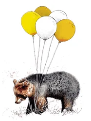 Birthday Bear on White
