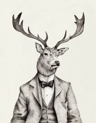 Human Body Dressed in Vintage Attire