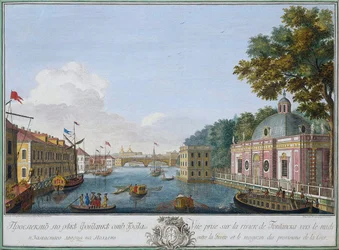 View of the Fontanka River from the Grotto, St Petersburg, Russia, 1753