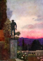 Sunset, the Achilleion, Corfu
