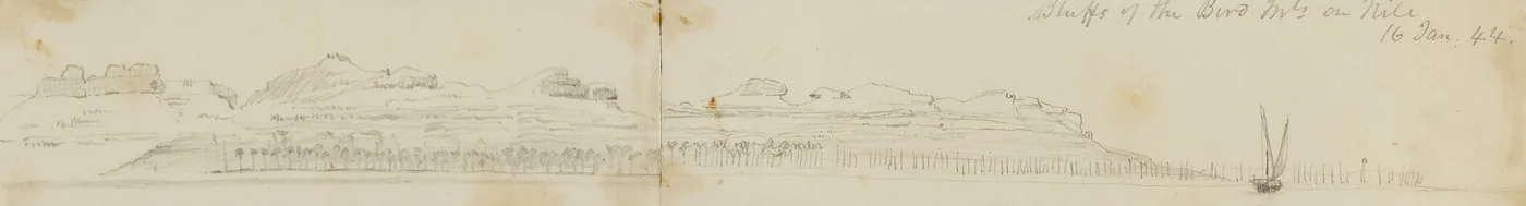 Bluffs of the Biro Mountains on the Nile