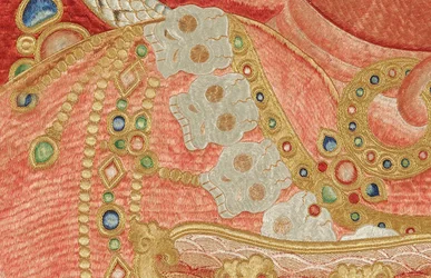 Detail of Imperial Embroidered Silk Thangka