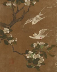 Ten pictures of birds and flowers