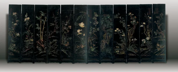 Twelve-panel Coromandel Screen, Weiping