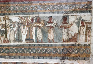 (Detail) Fresco on Sarcophagus from Hagia Triada