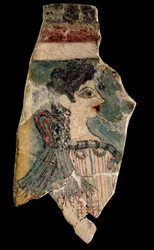 La Parisienne (Minoan Lady): Fragment of a Fresco Representing a Priestess (1500-1450 BC)
