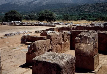 Minoan Civilization: View of the Ruins of the Palace of Malia