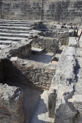 Minoan Archeological Site of Phaistos. The Tripartite Shrine