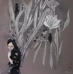 Serene Botanical Woman