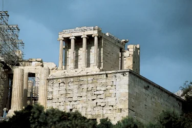 Temple of Athena Nike, designed by Mnesicles and Calicrates in the 5th century BC, Acropolis of Athens, Greece