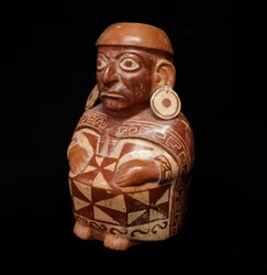 Precolombian art, Moche civilization: vase representing the 